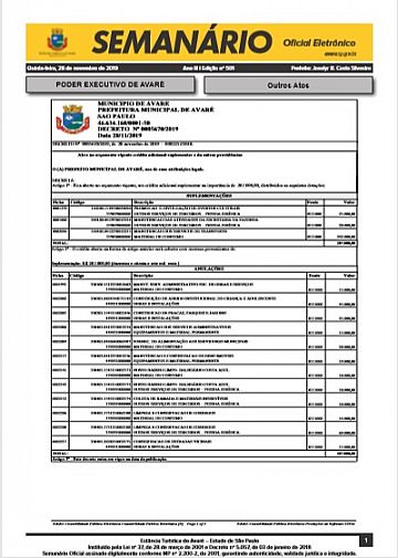 Semanário Oficial - Ed. 501