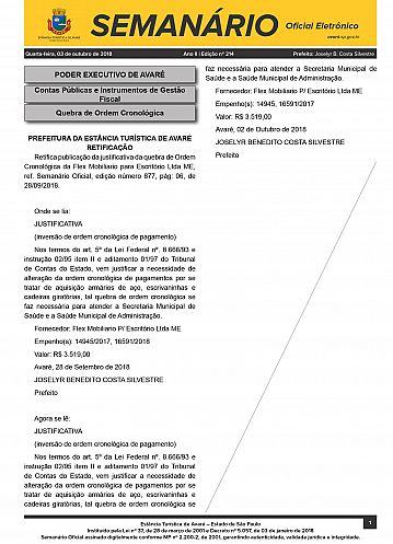 Semanário Oficial - Ed. 214