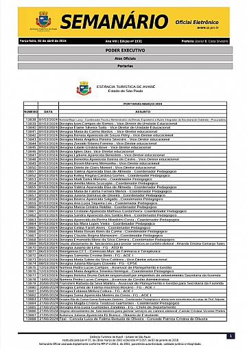 Semanário Oficial - Ed. 1931