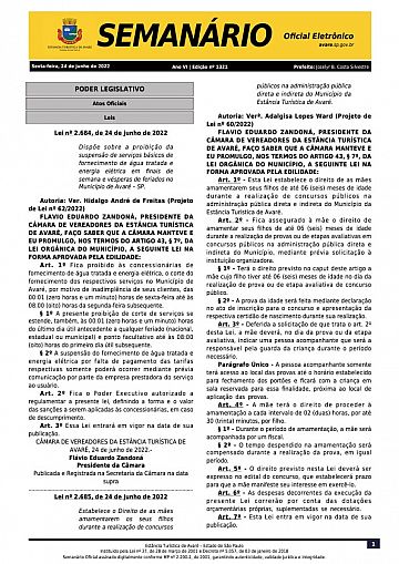 Semanário Oficial - Ed. 1321