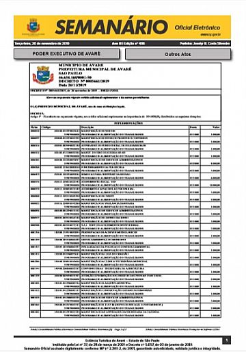 Semanário Oficial - Ed. 498