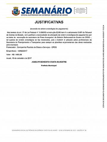 Semanário Oficial - Ed. 38