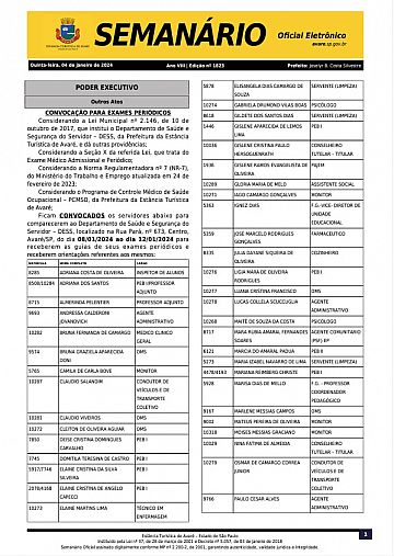 Semanário Oficial - Ed. 1823