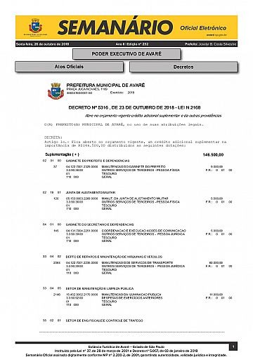 Semanário Oficial - Ed. 232