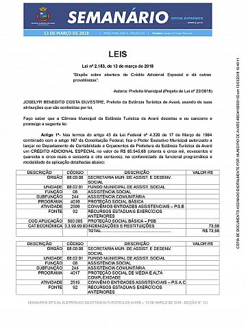 Semanário Oficial - Ed. 121