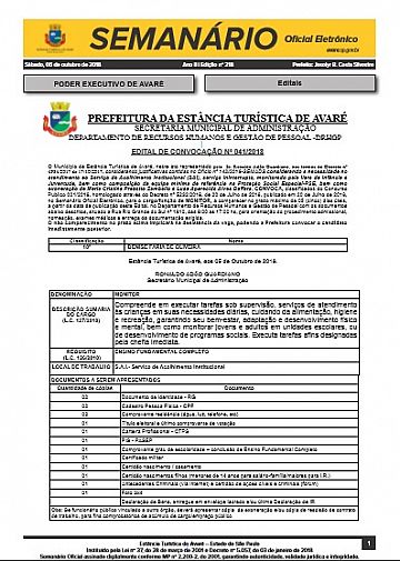 Semanário Oficial - Ed. 218