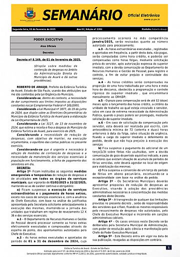 Semanário Oficial - Ed. 2283