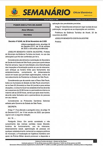 Semanário Oficial - Ed. 799