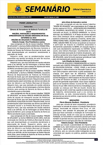 Semanário Oficial - Ed. 1384