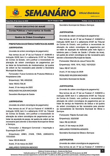 Semanário Oficial - Ed. 595