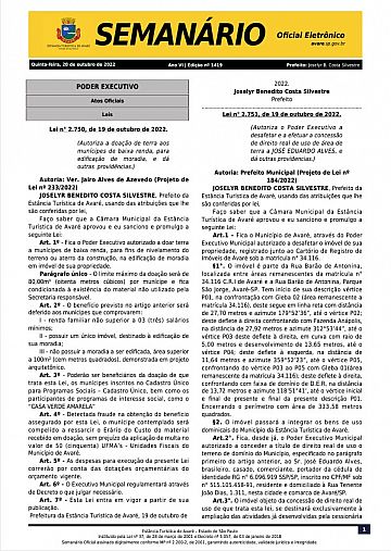 Semanário Oficial - Ed. 1419
