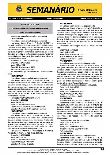 Semanário Oficial - Ed. 1390