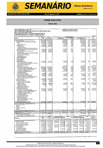 Semanário Oficial - Ed. 1301