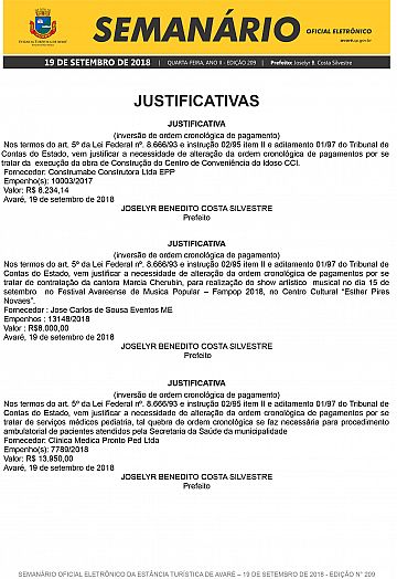 Semanário Oficial - Ed. 209