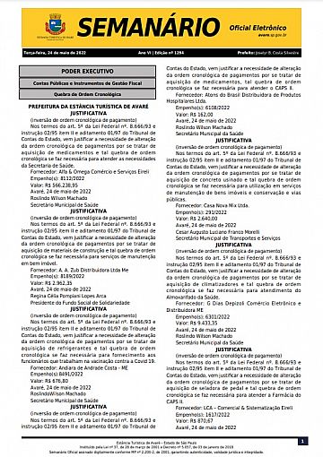 Semanário Oficial - Ed. 1294