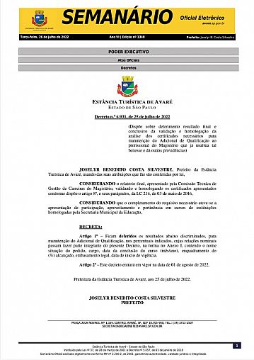 Semanário Oficial - Ed. 1348