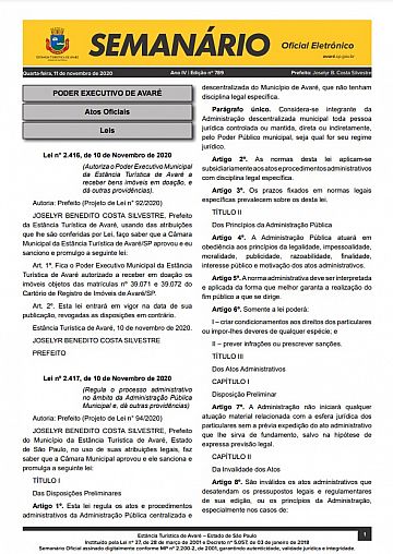 Semanário Oficial - Ed. 789