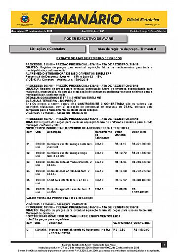 Semanário Oficial - Ed. 263