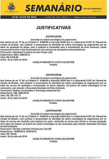 Semanário Oficial - Ed. 177