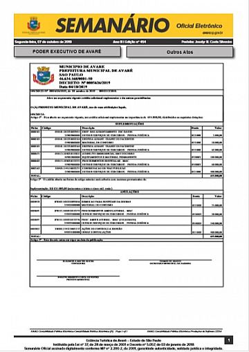 Semanário Oficial - Ed. 454