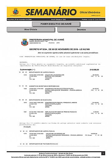 Semanário Oficial - Ed. 242