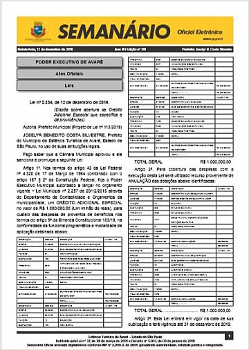 Semanário Oficial - Ed. 511