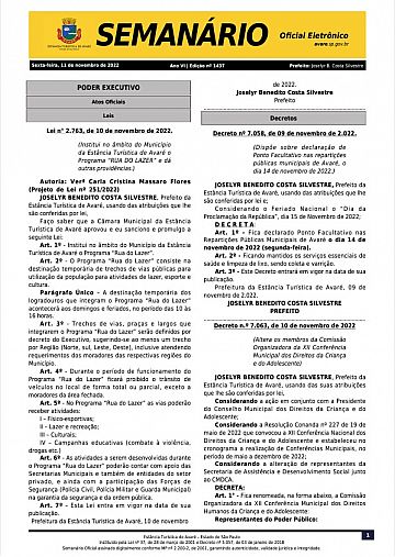 Semanário Oficial - Ed. 1437