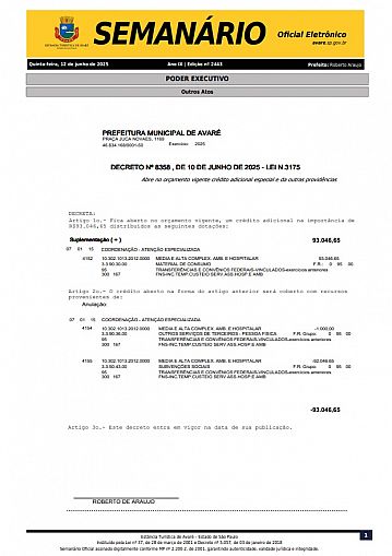 Semanário Oficial - Ed. 2443