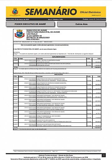 Semanário Oficial - Ed. 915