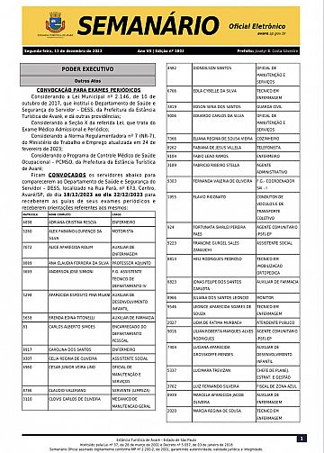 Semanário Oficial - Ed. 1803