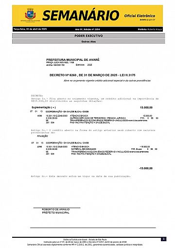 Semanário Oficial - Ed. 2354