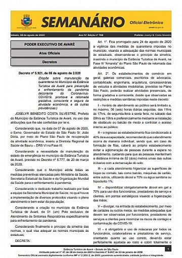 Semanário Oficial - Ed. 708