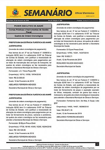 Semanário Oficial - Ed. 286