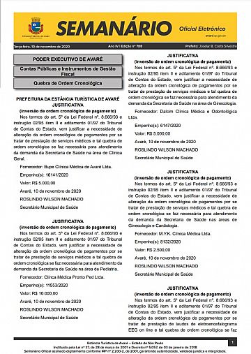 Semanário Oficial - Ed. 788