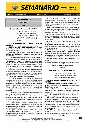 Semanário Oficial - Ed. 1393