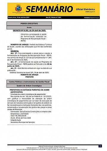 Semanário Oficial - Ed. 2387