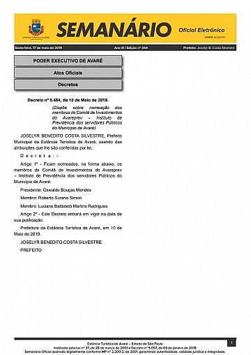 Semanário Oficial - Ed. 344