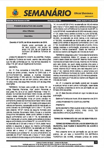 Semanário Oficial - Ed. 512