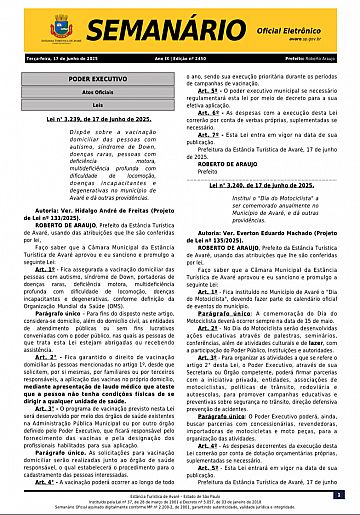 Semanário Oficial - Ed. 2450