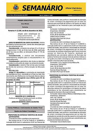 Semanário Oficial - Ed. 1460