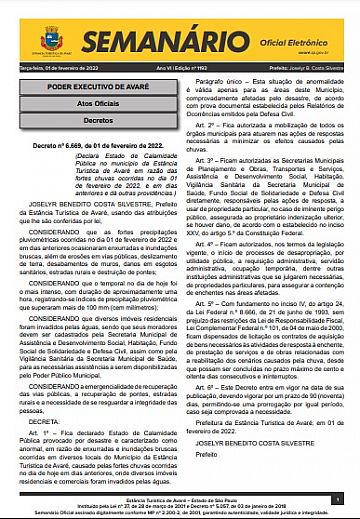 Semanário Oficial - Ed. 1193