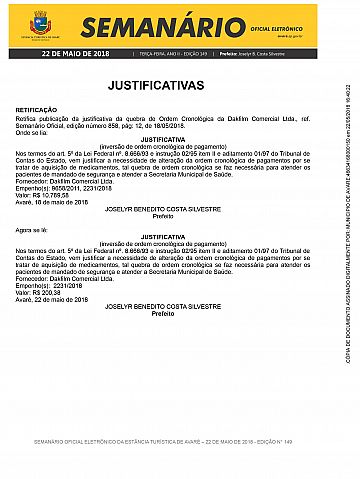 Semanário Oficial - Ed. 149