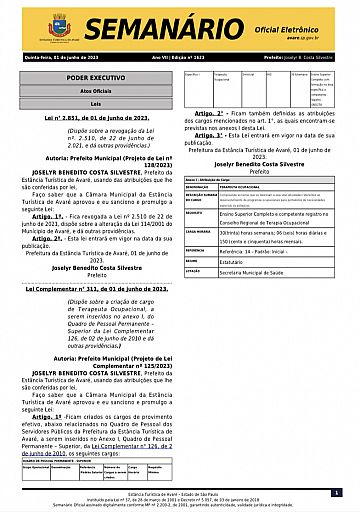 Semanário Oficial - Ed. 1623