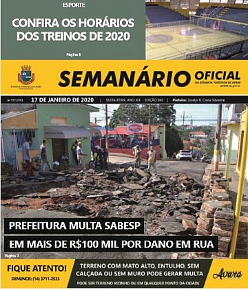 Semanário Oficial - Ed. 945