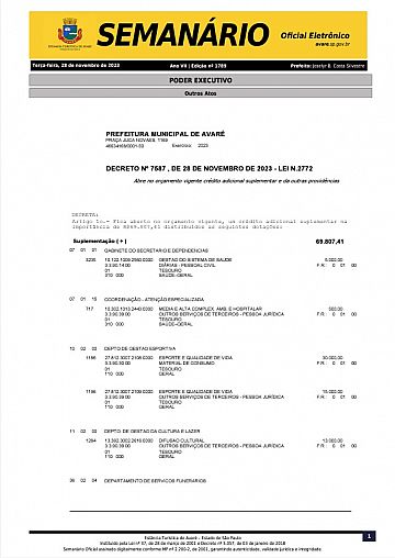 Semanário Oficial - Ed. 1789