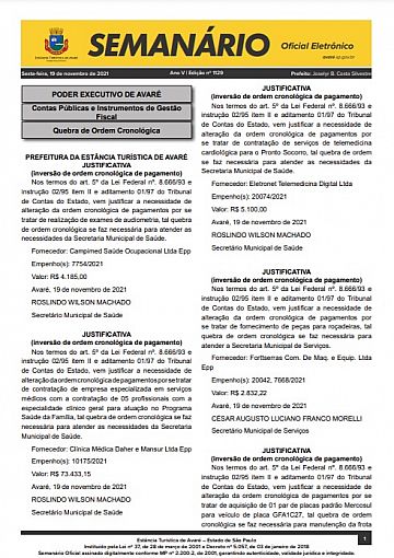 Semanário Oficial - Ed. 1129