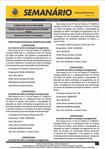 Semanário Oficial - Ed. 786