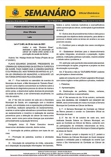 Semanário Oficial - Ed. 958