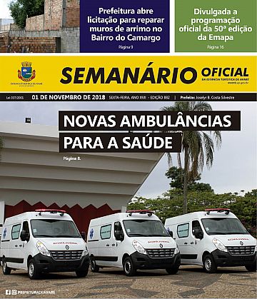 Semanário Oficial - Ed. 882