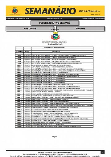 Semanário Oficial - Ed. 716